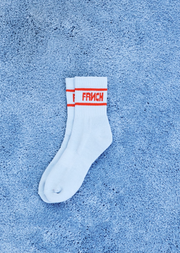 Frnch Logo Chausettes - Bleu Clair