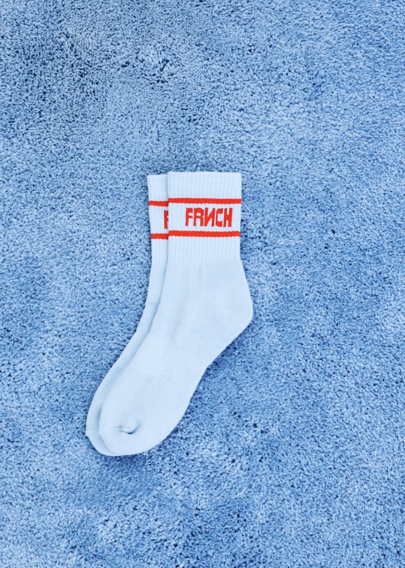 Frnch Logo Chausettes - Bleu Clair