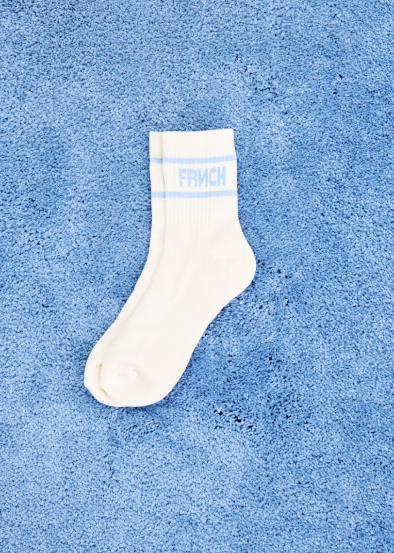 Frnch Logo Chausettes - Creme