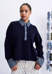 Frnch Paju Pull - Bleu Nuit