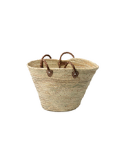 Bow19 Straw Bag Classic L - Dark Brown