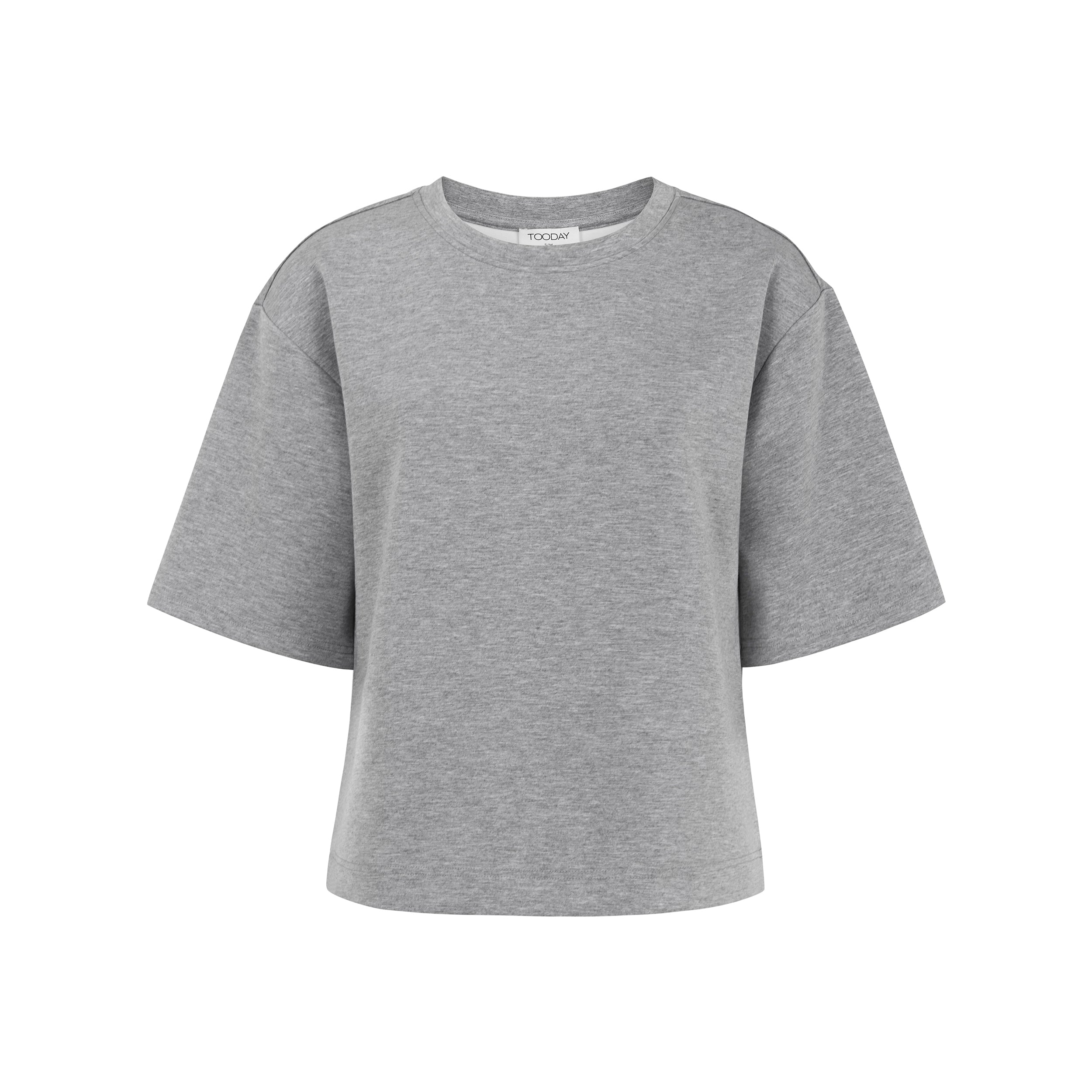 Tooday Azra Boxy T-Shirt - Light Grey Melange