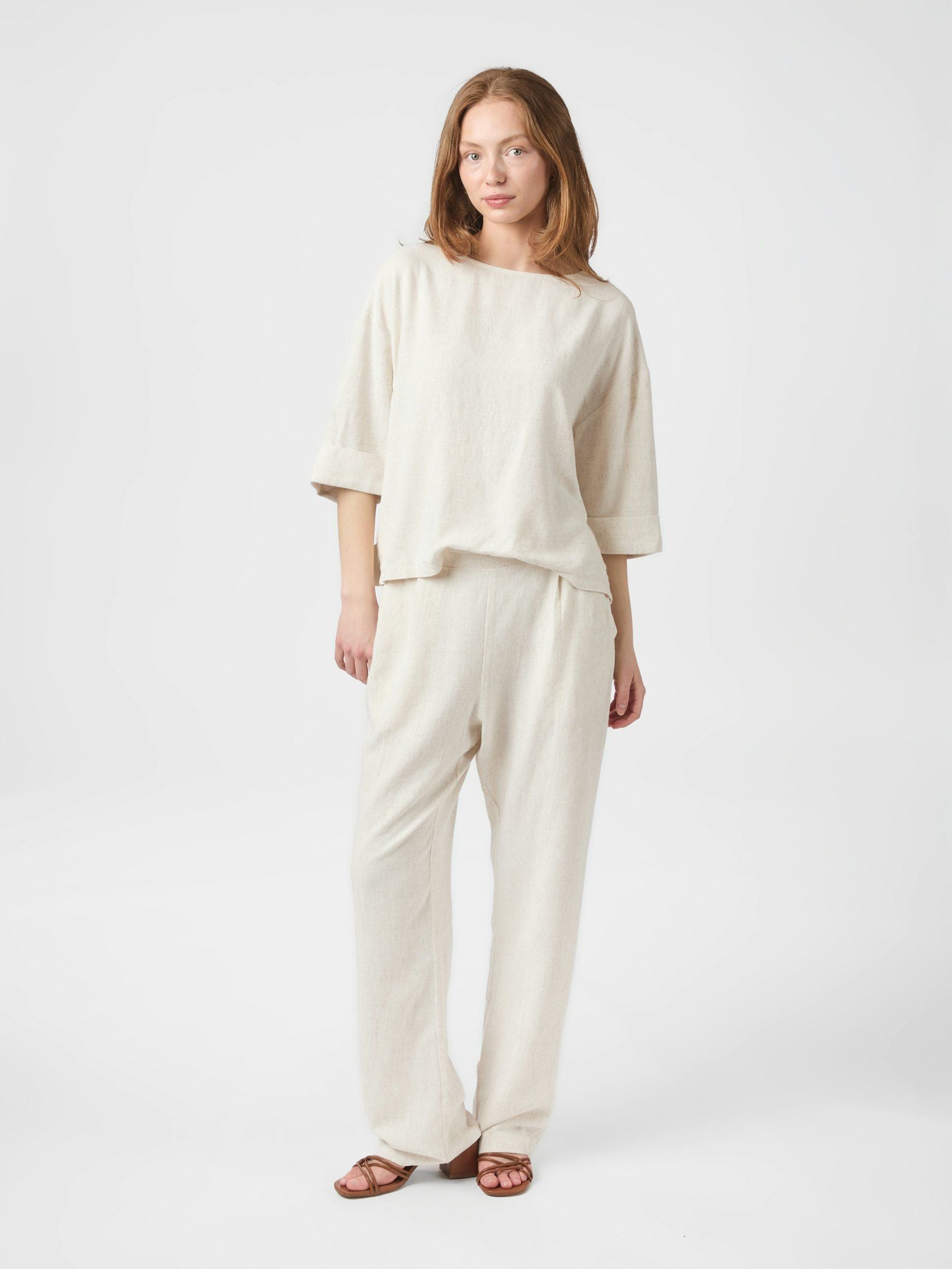 Neo Noir Tatjanna Linen Jumpsuit - Natural