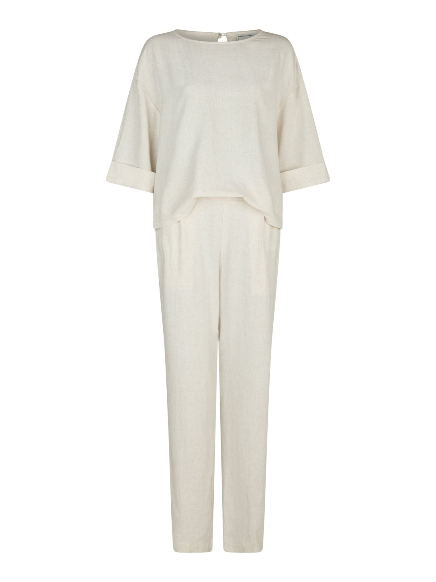 Neo Noir Tatjanna Linen Jumpsuit - Natural