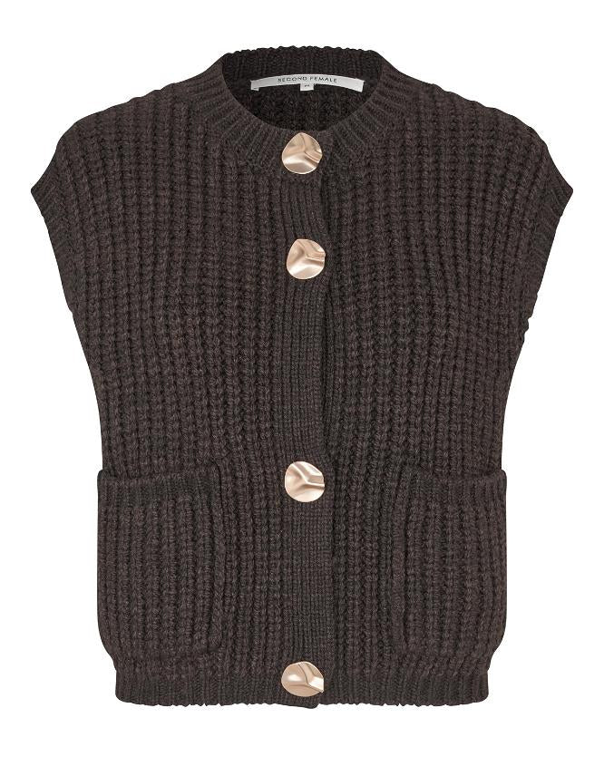 Second Female Ulrikke Knit Vest - Chocolate Tort