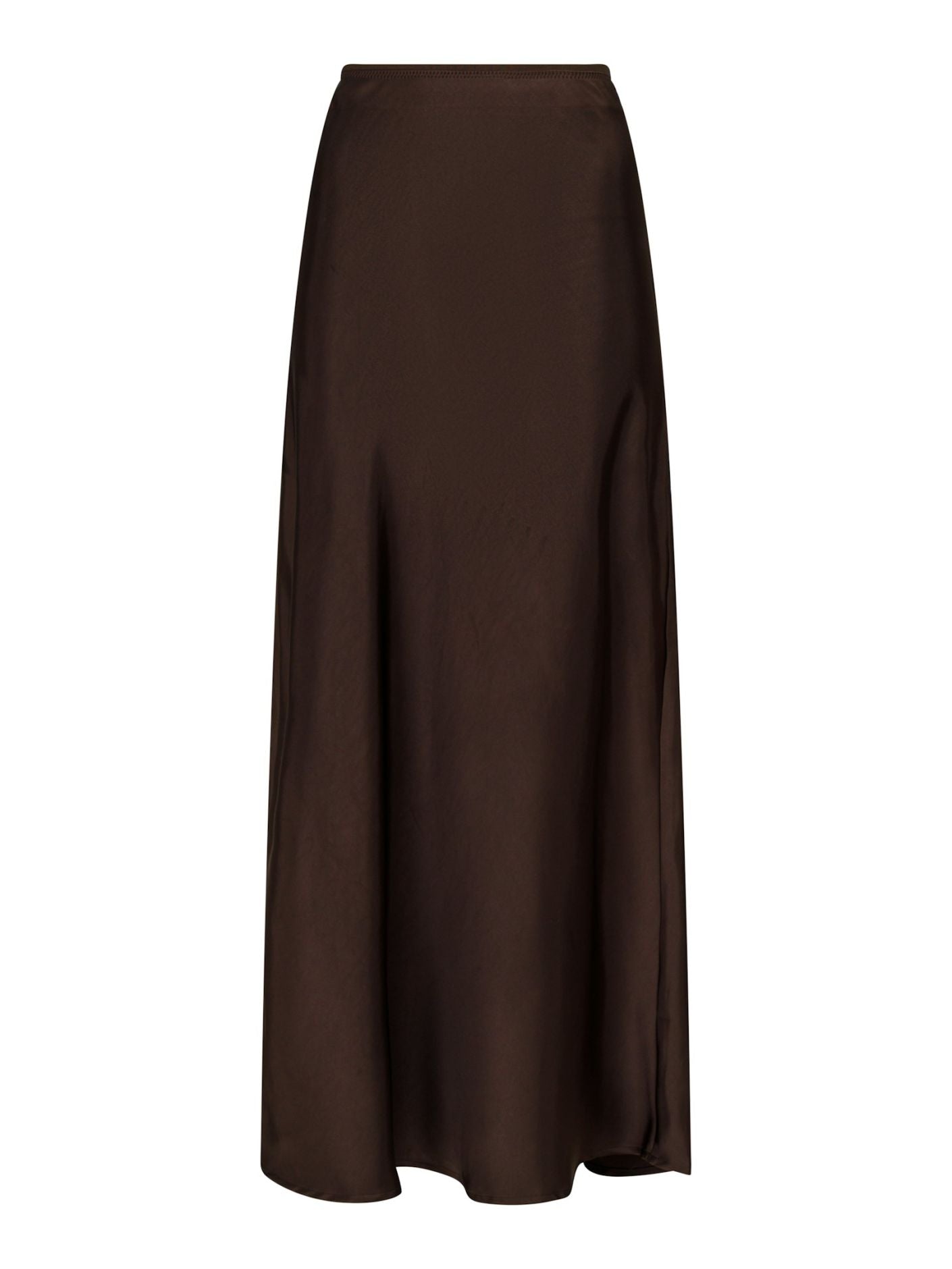 Neo Noir Vicky Heavy Sateen Skirt - Dark Brown