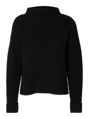Selected Femme Selma Sus LS Knit Pullover - Black