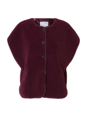 Selected Femme Smilla Short Teddy Vest - Fig