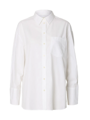 Selected Femme Dannie LS Oversized Shirt - Bright White