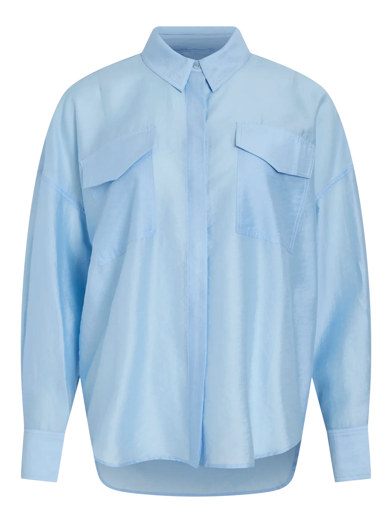 Rouge Edit Alinine LS Oversized Shirt - Clear Sky