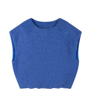 10Days Balloon Hairy Knit Top - Ultramarine