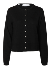 Selected Femme Thea Knit Merino Cardigan - Black