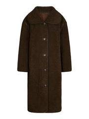 Neo Noir Carmen Teddy Coat - Dark Brown