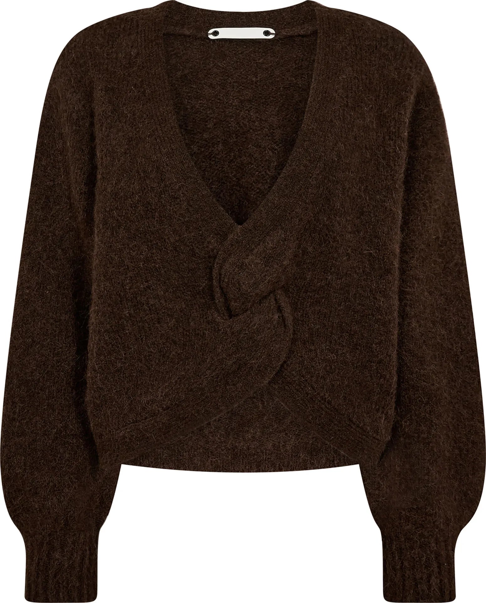 Co'couture Cozy Twist Back Knit - Mocca