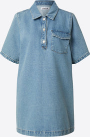 Edited Asta Denim Dress - Lightblue