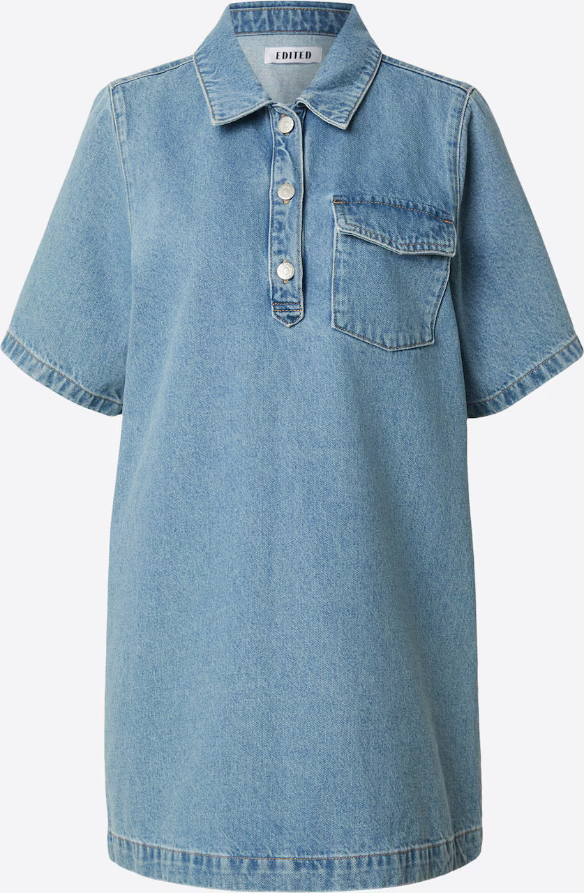 Edited Asta Denim Dress - Lightblue