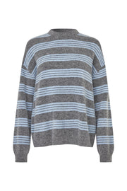 Envii Ada LS Knit - Faded Denim Stripe