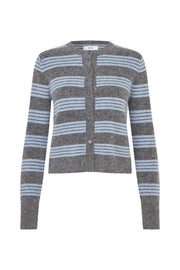 Envii Ada LS Cardigan - Faded Denim Stripe