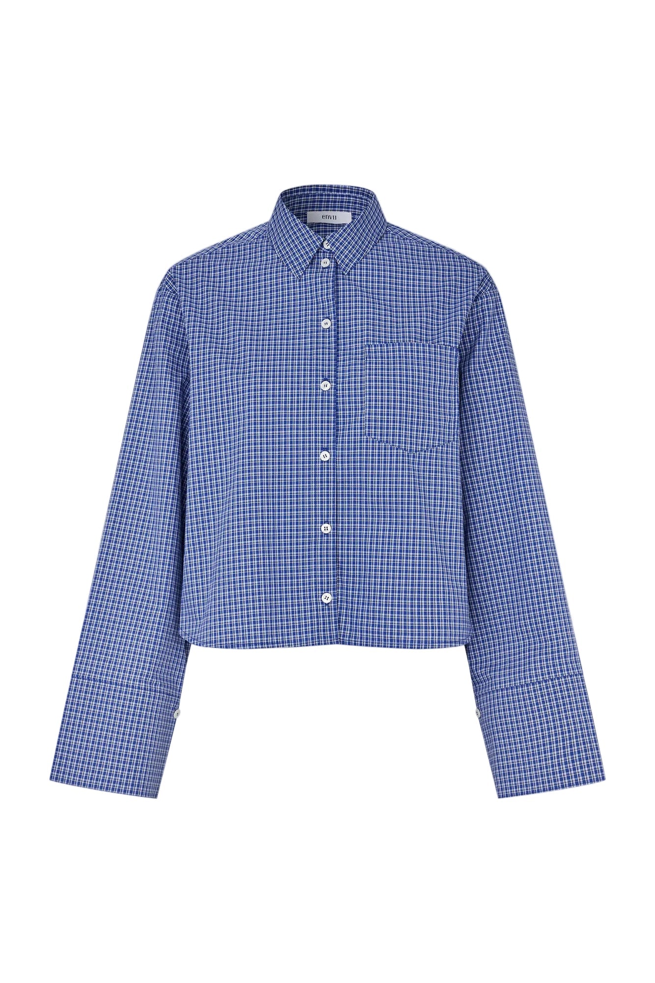 Envii Web LS Short Shirt - Classic Blue Check