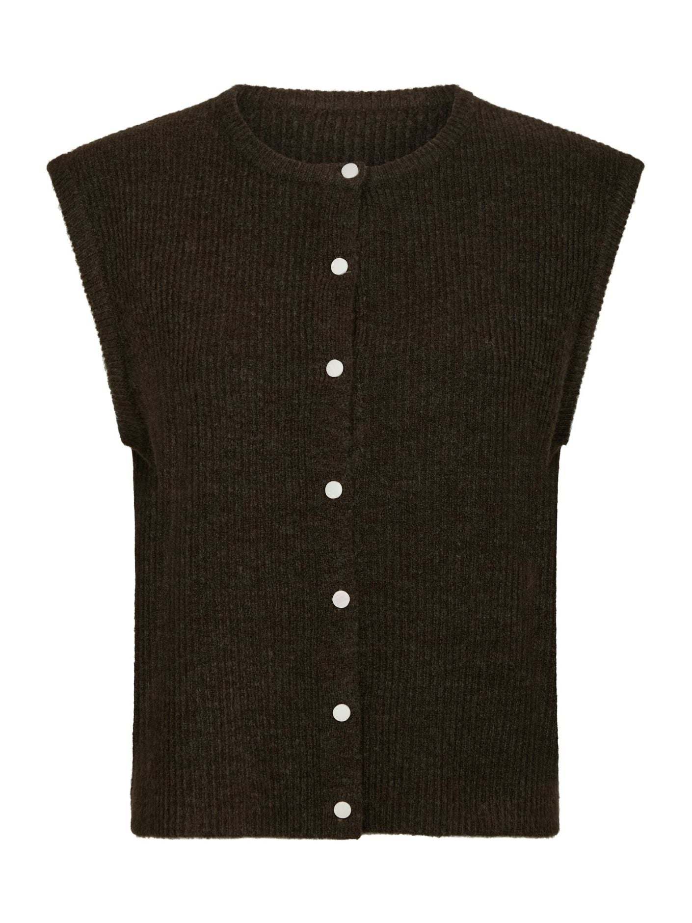 Neo Noir Everest Knit Vest - Brown