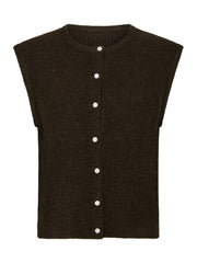 Neo Noir Everest Knit Vest - Brown