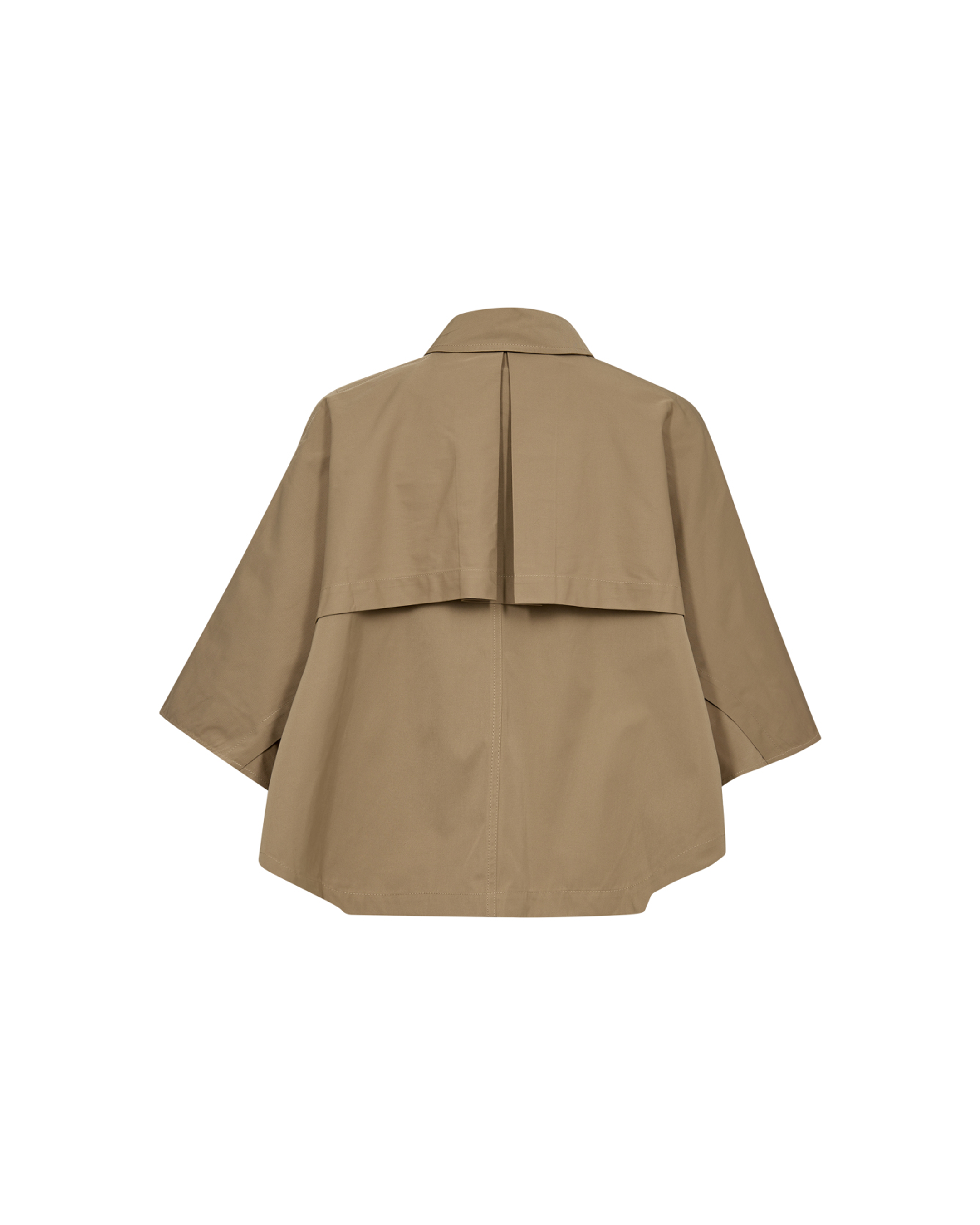 Co'couture Francis Crop Cape Jacket - Khaki