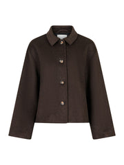 Neo Noir Hamra Wool Jacket - Chocolate Brown
