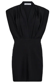 l'Haute Amitié l'Egance Crop Drape Dress - Black