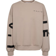 l'Haute Amitié Maxi Split Logo Sweat - Beige