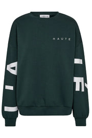 l'Haute Amitié Maxi Split Logo Sweat - Sporty Green
