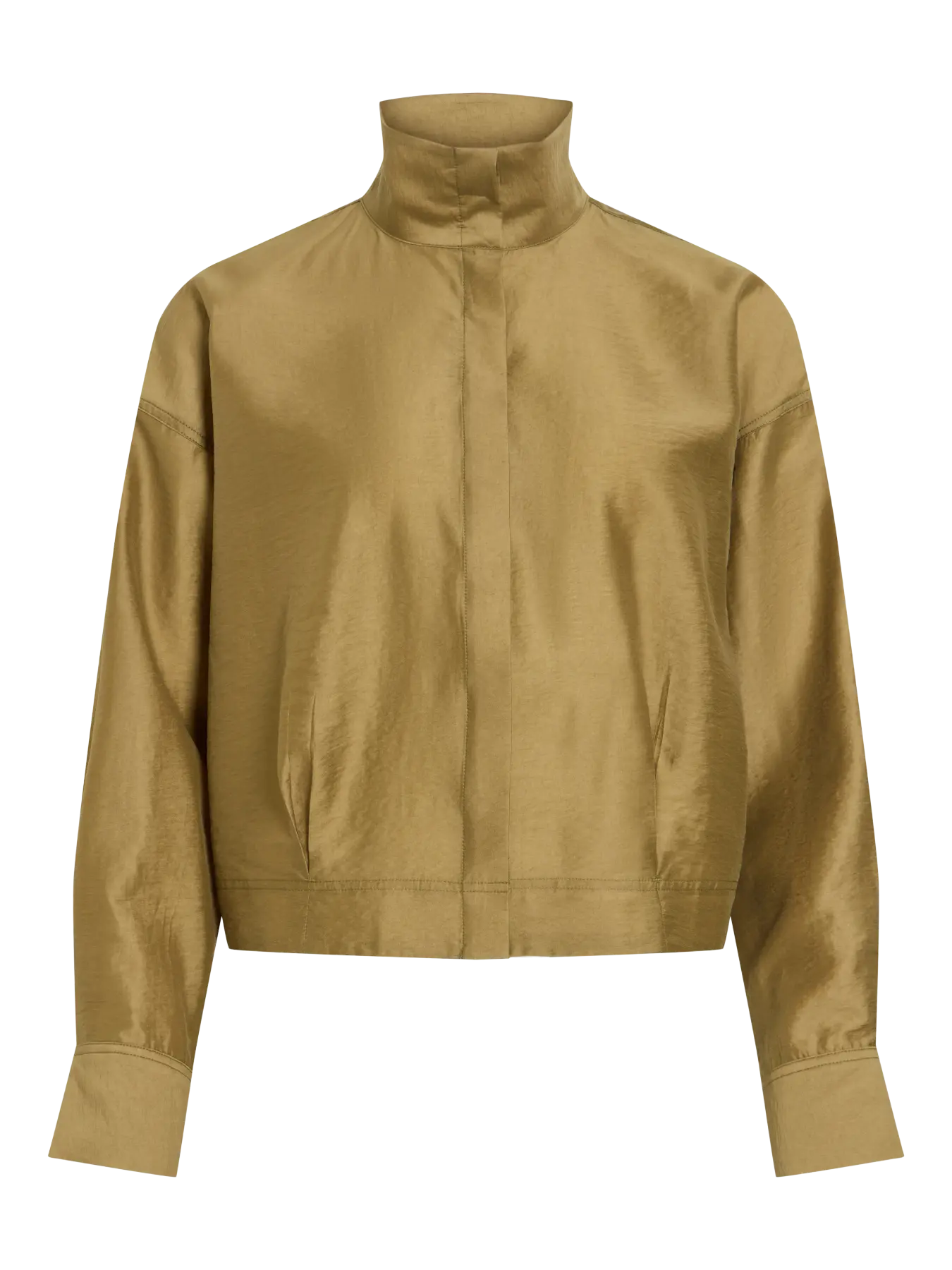 Rouge Edit Stina LS High Neck Shirt - Gothic Olive