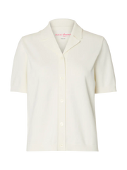 Selected Femme Amour Polo Knit Cardigan - Egret Poinsettia