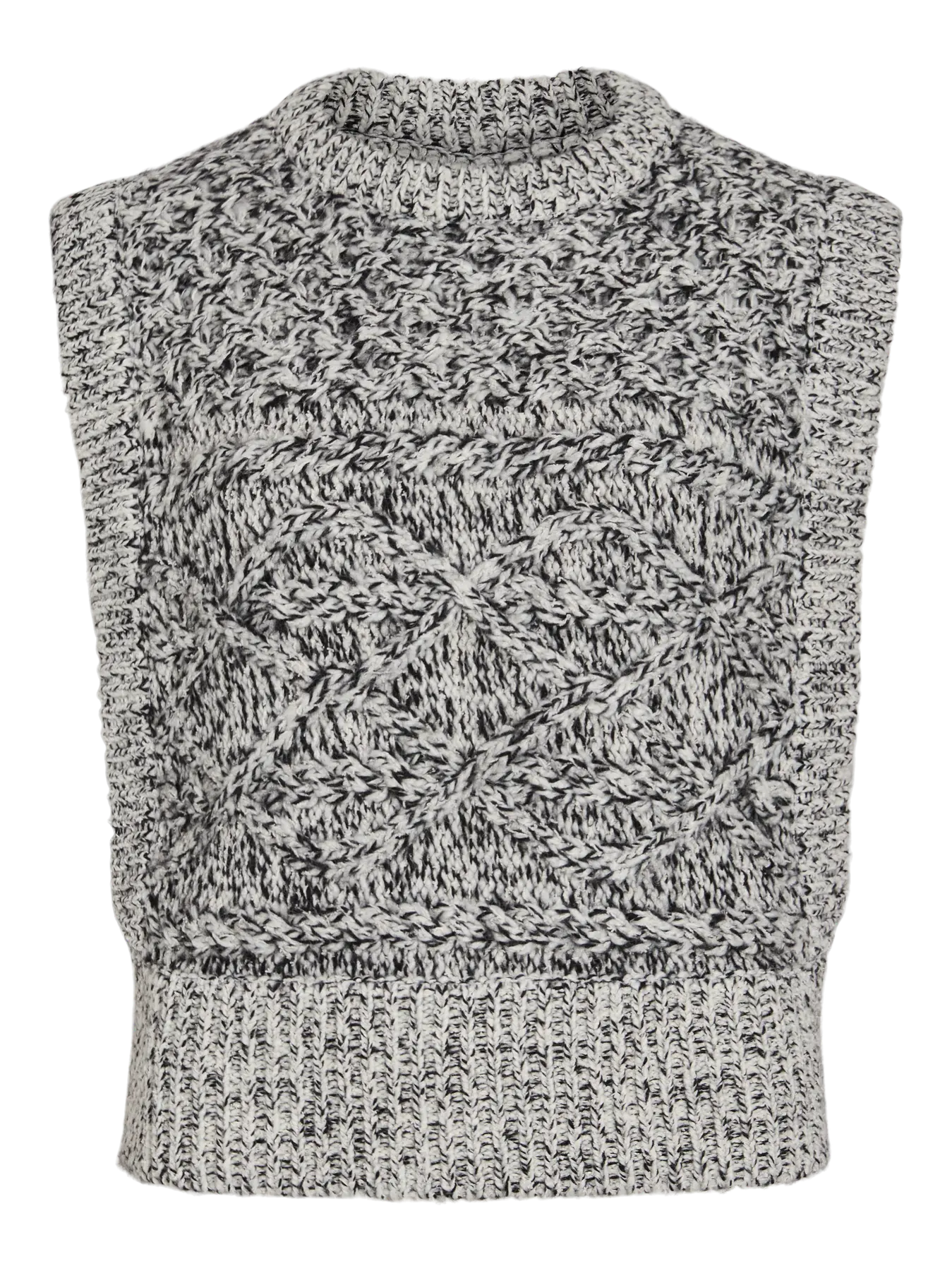 Rouge Edit Sally O-Neck Knit Vest - Meteorite