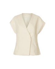 Selected Femme Lia Linen Vest - Birch