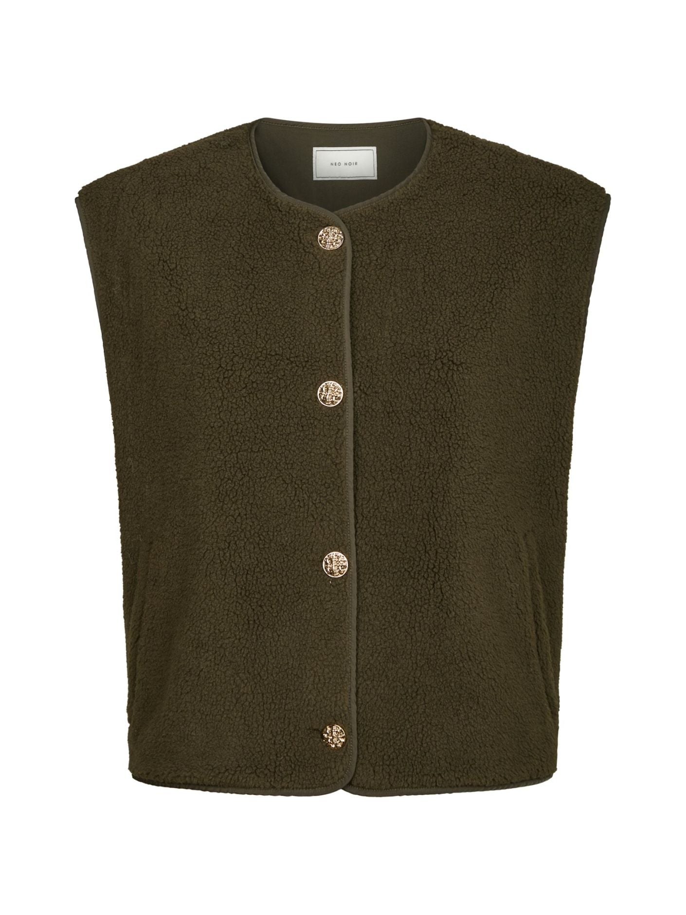 Neo Noir Mariko Teddy Vest - Army