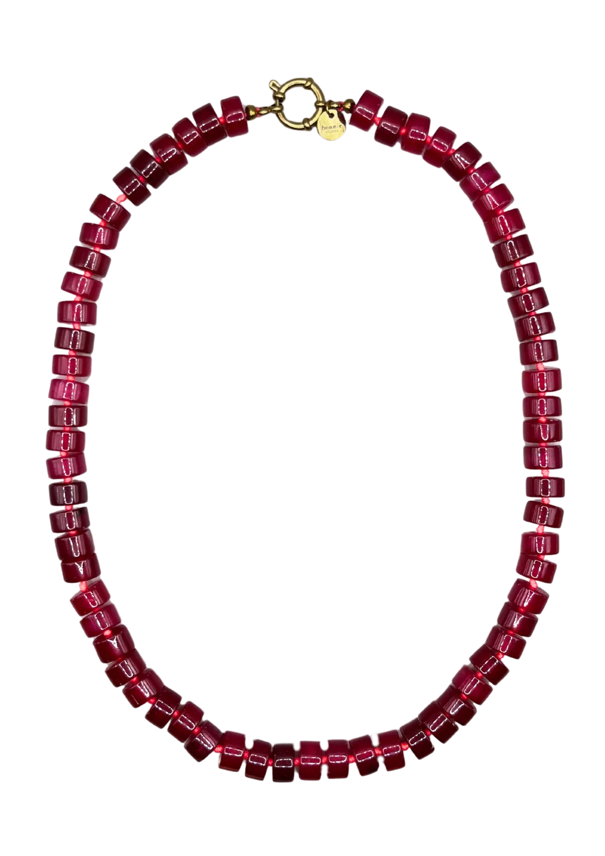 Bonnie Studios Phil Burgundy Necklace - Raspberry