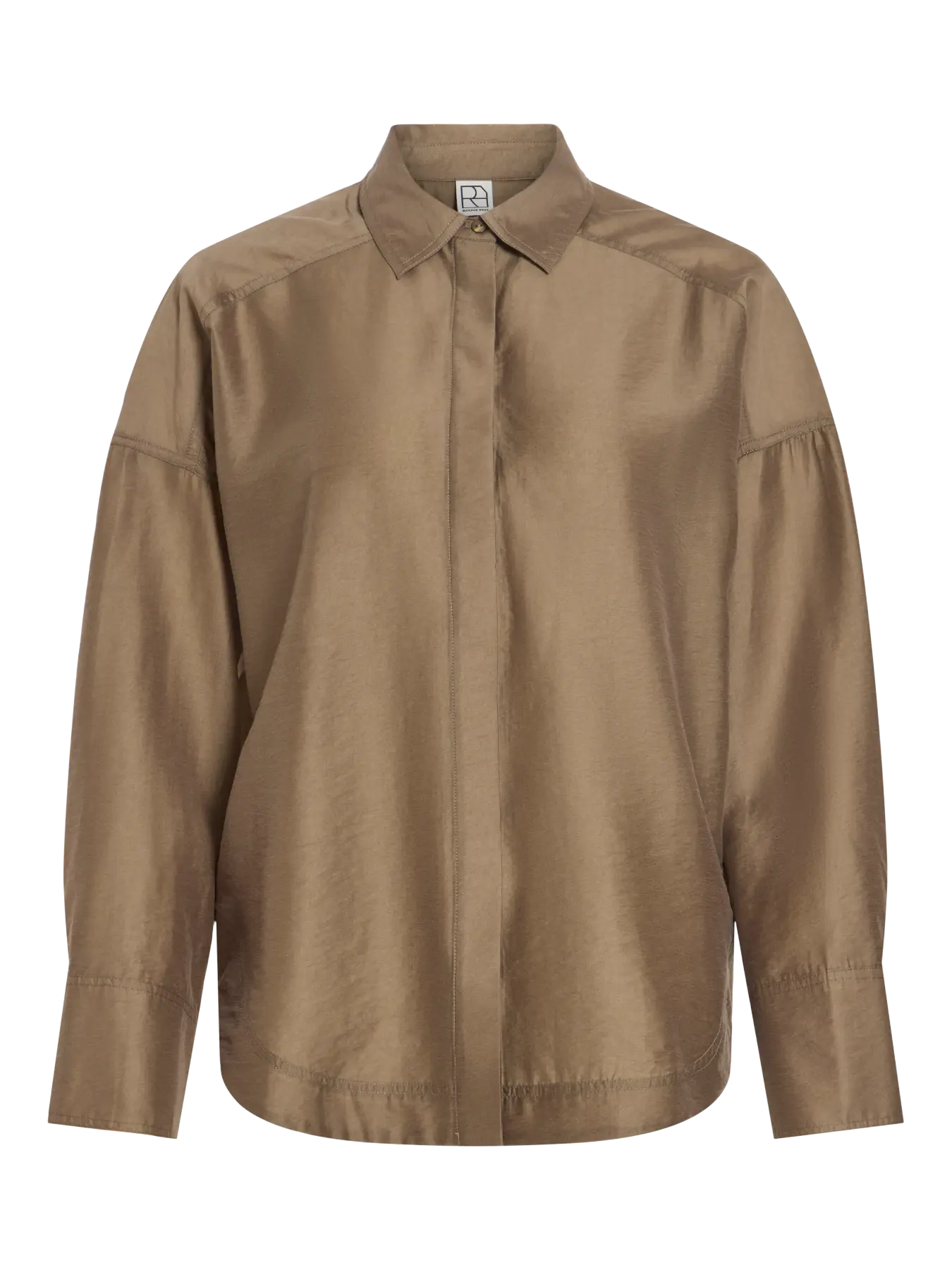 Rouge Edit Alinina Mae LS Oversized Shirt - Canteen