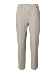 Selected Femme Rita Ria Cropped Pant - Island Fossil Melange