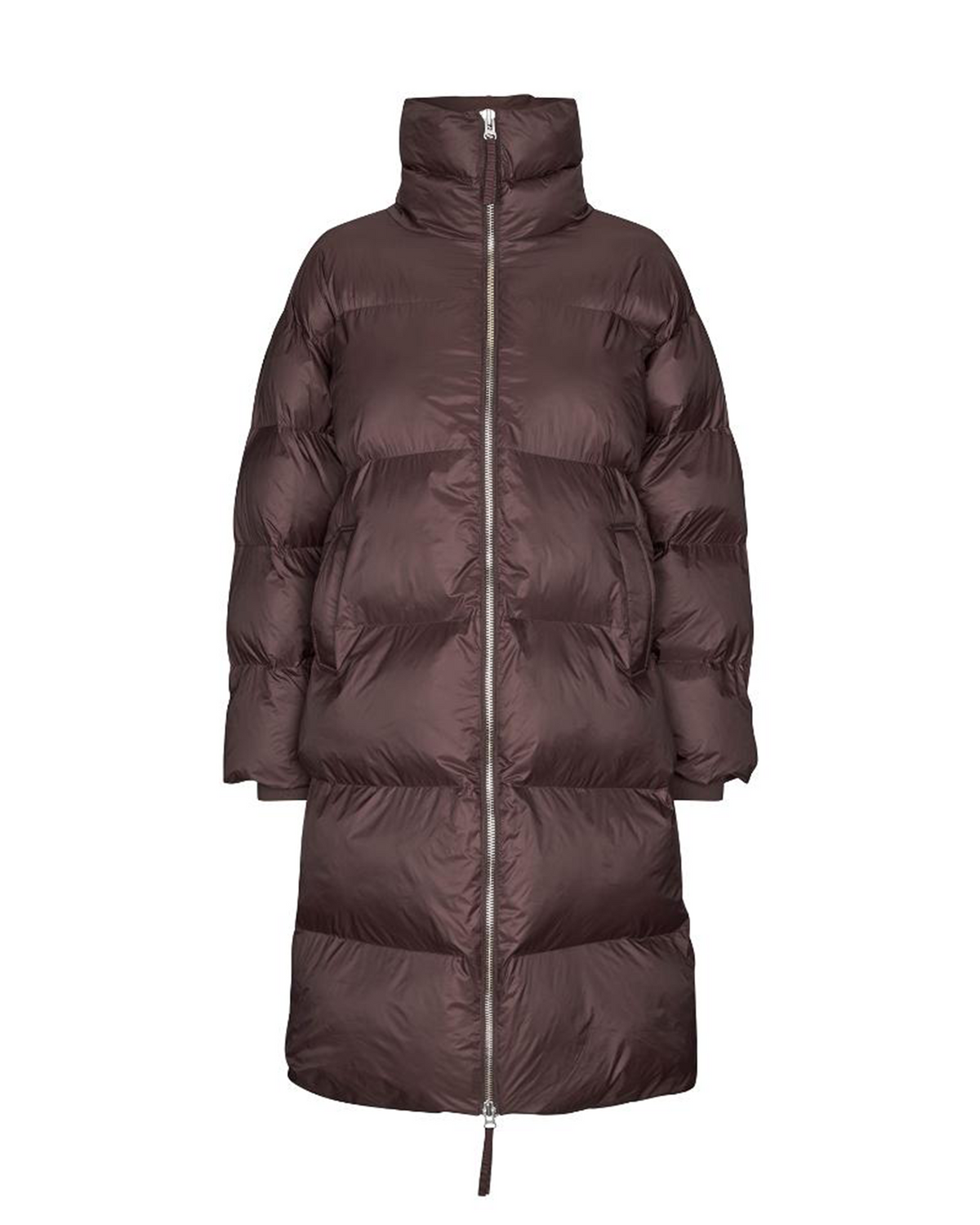 Second Female Riya Long Puffer Jacket - Chocolate Plum – M Labels
