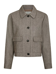 Neo Noir Romana Herringbone Jacket - Dusty Brown