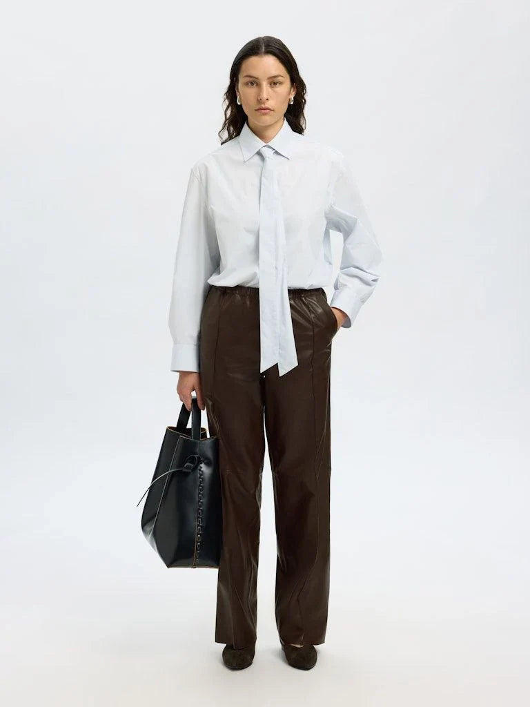 Selected Femme Boda Leather Pant - Delicioso