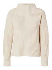 Selected Femme Selma LS Knit Pullover - Birch