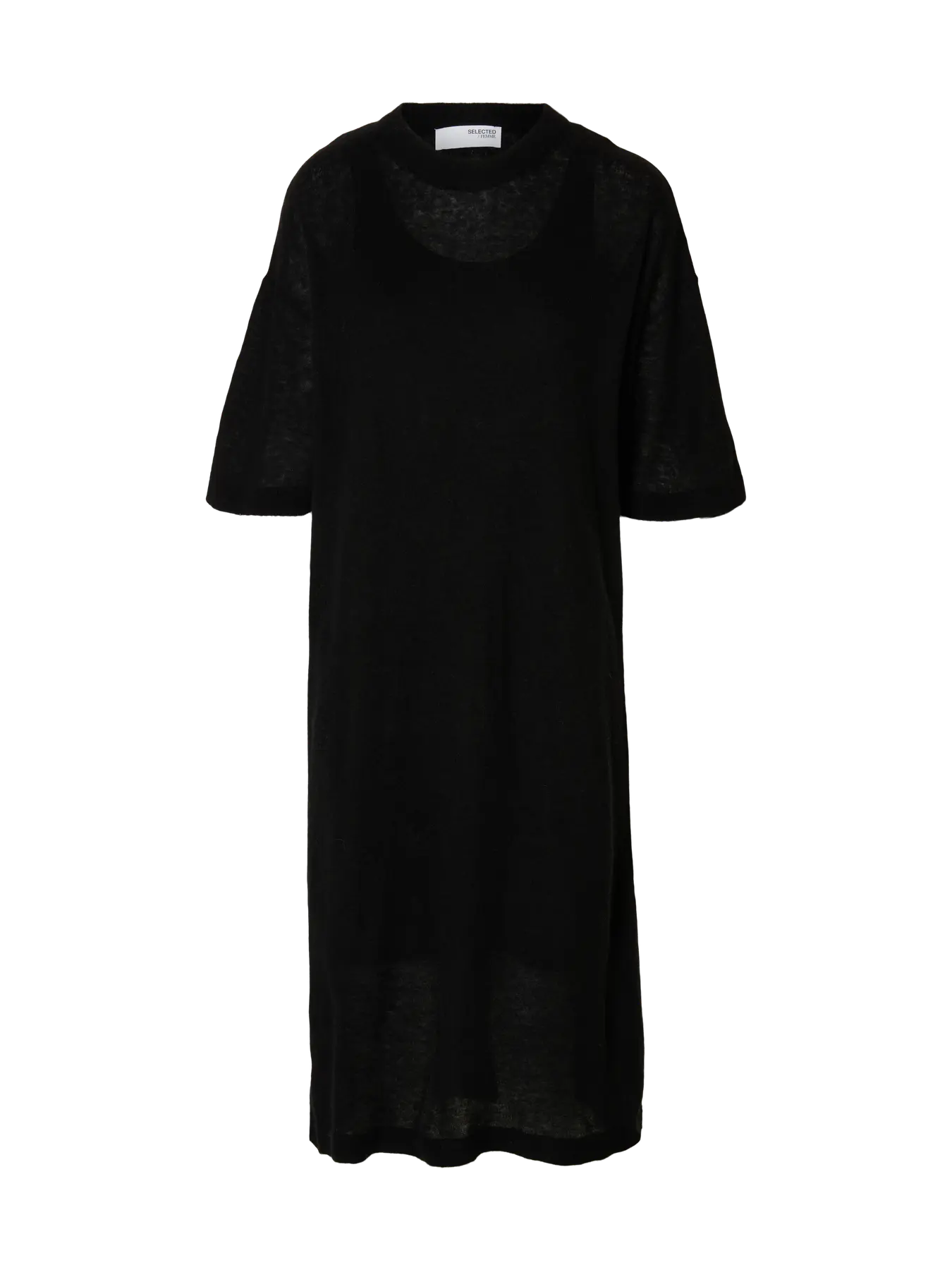 Selected Femme Shirley 2/4 Knit Dress - Black