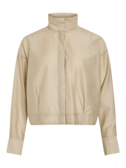 Rouge Edit Stina LS High Neck Shirt - Feather Gray