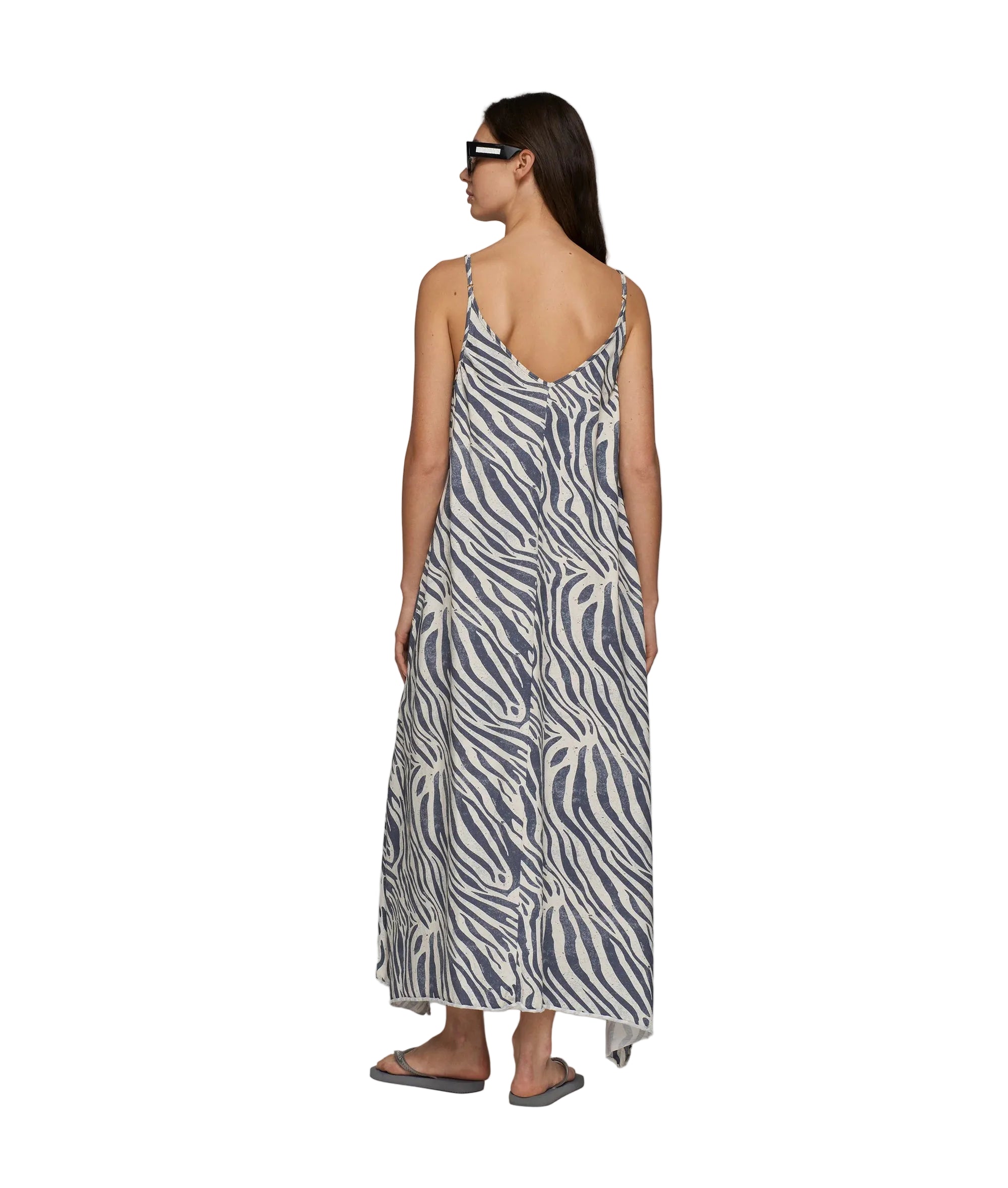 10Days Strappy Dress Zebra - Light Vanilla