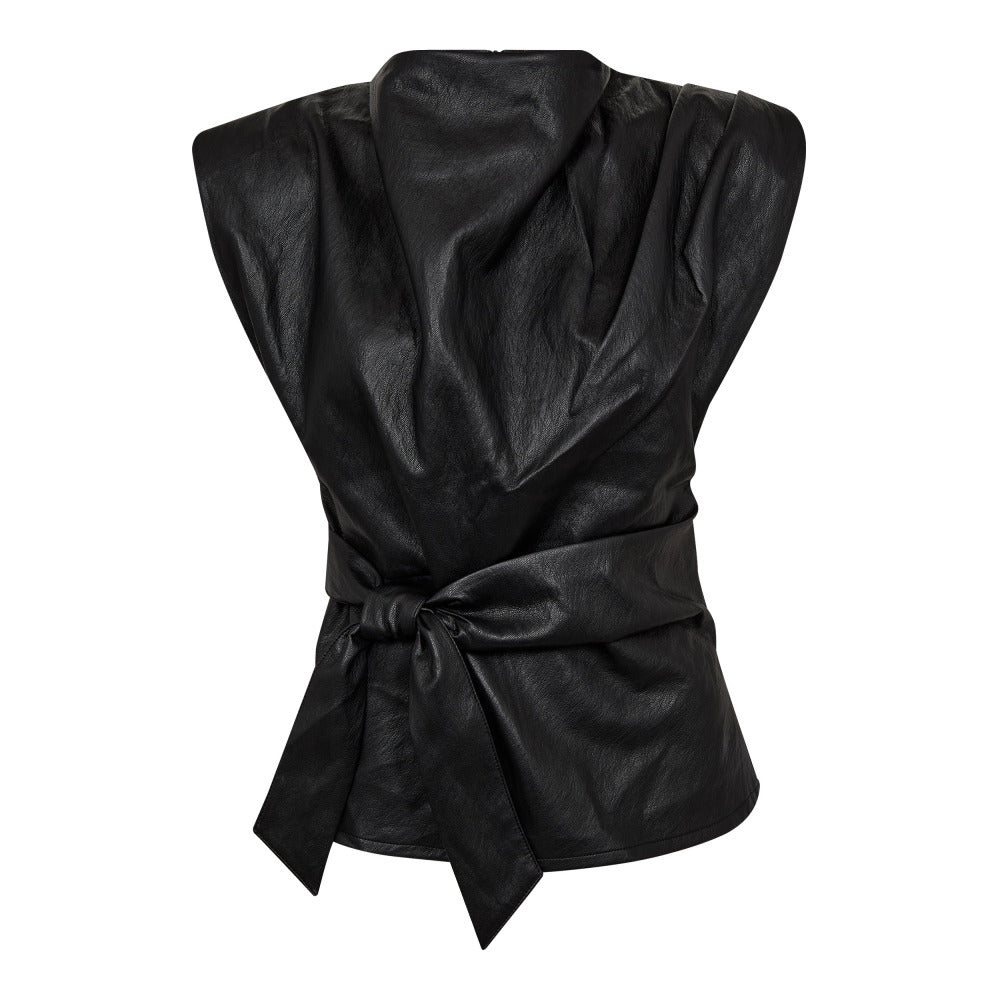 Co'couture Gitt Pleat Top - Black