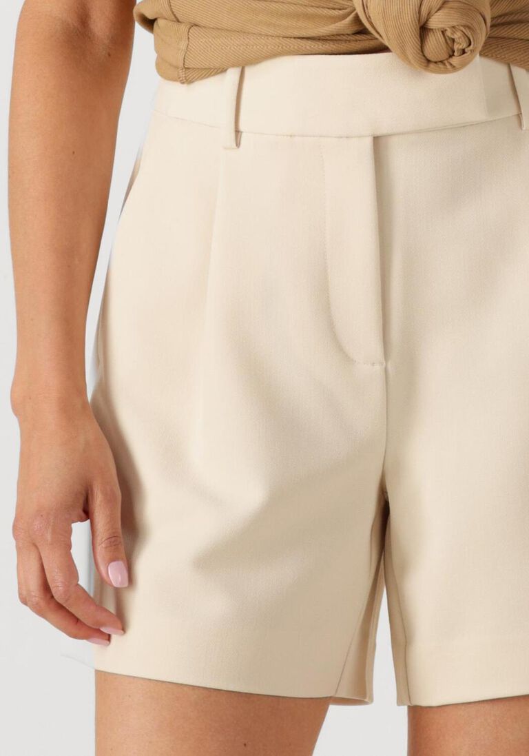 Co'couture Vola Crop Pleat Shorts - Bone