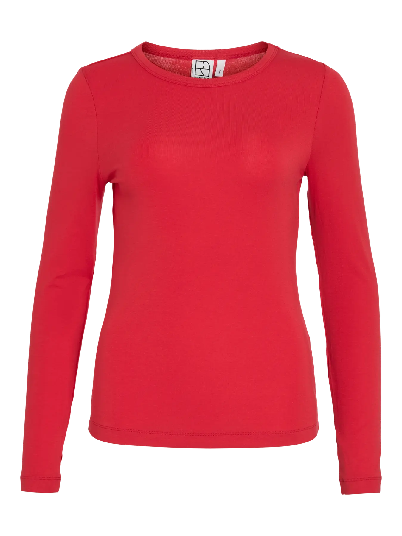 Rouge Edit Maple LS O-Neck Tee - Chinese Red